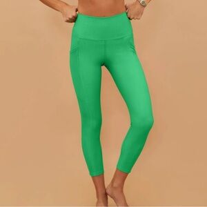 Beach riot sport Womens green ribbed leggings M